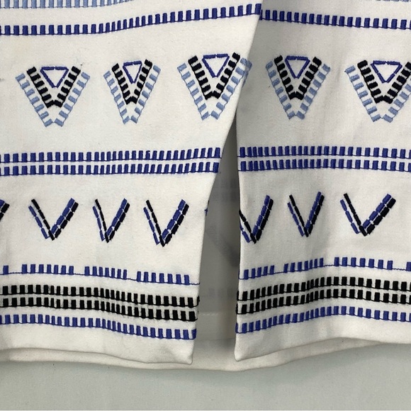 White House Black Market Aztec Pattern Embroidered Pencil Skirt Size 8 - Picture 2 of 8